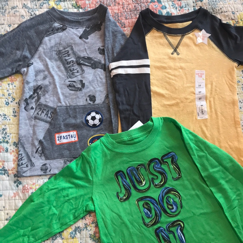 Lot of 3T long-sleeved tees